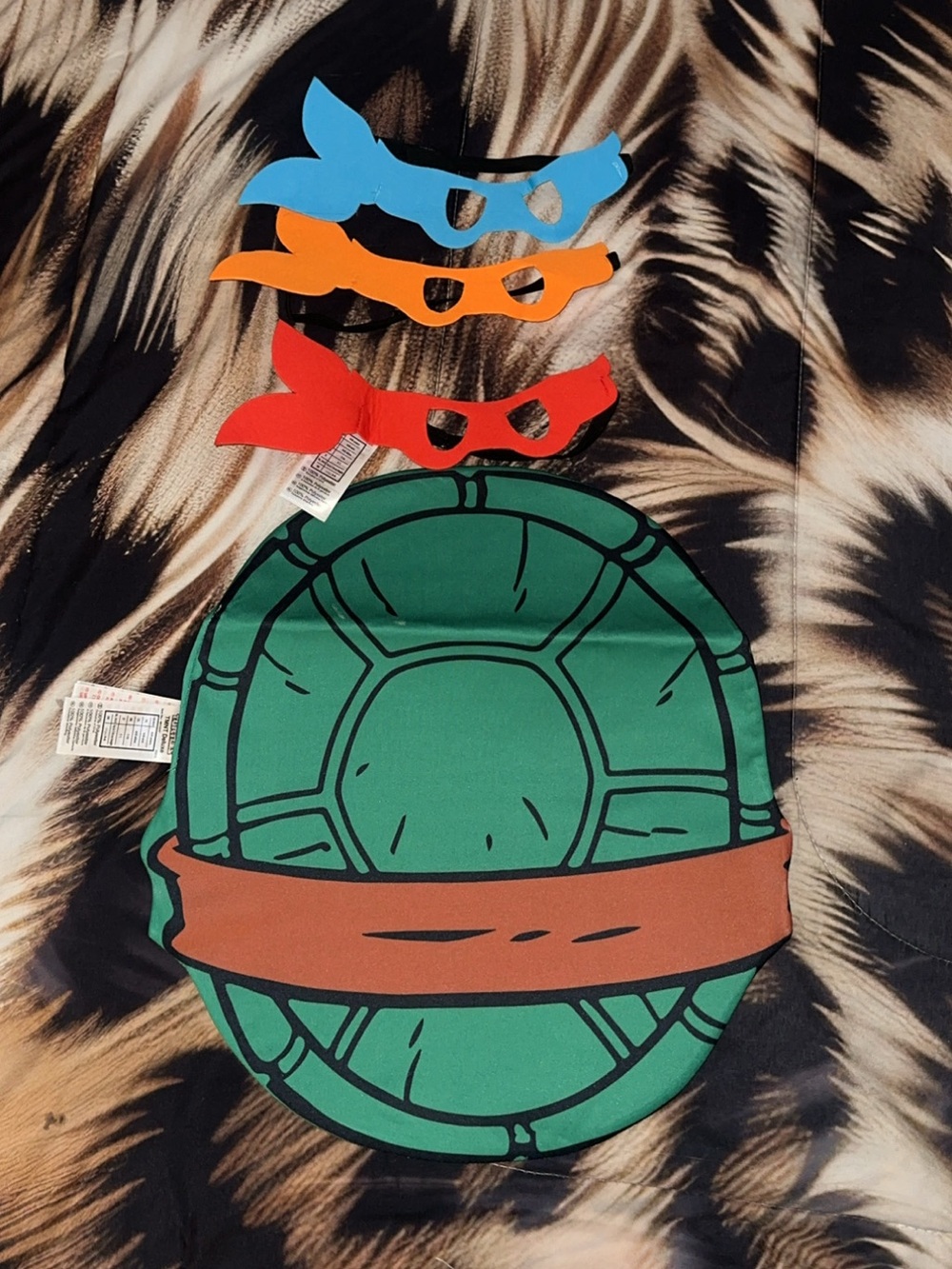 Teenage Mutant Ninja Turtles Costume Shell with 3 Colorful Eye Masks